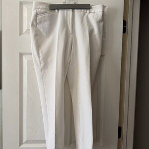 White House Black Market Women's White Cropped Dress Pants